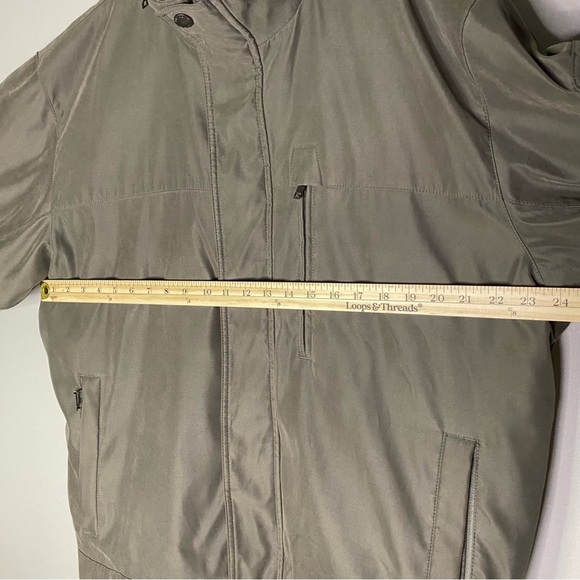 Michael Kors Jacket Coat Green brown Water Resistant Bomber Mens Size XL - Picture 4 of 11
